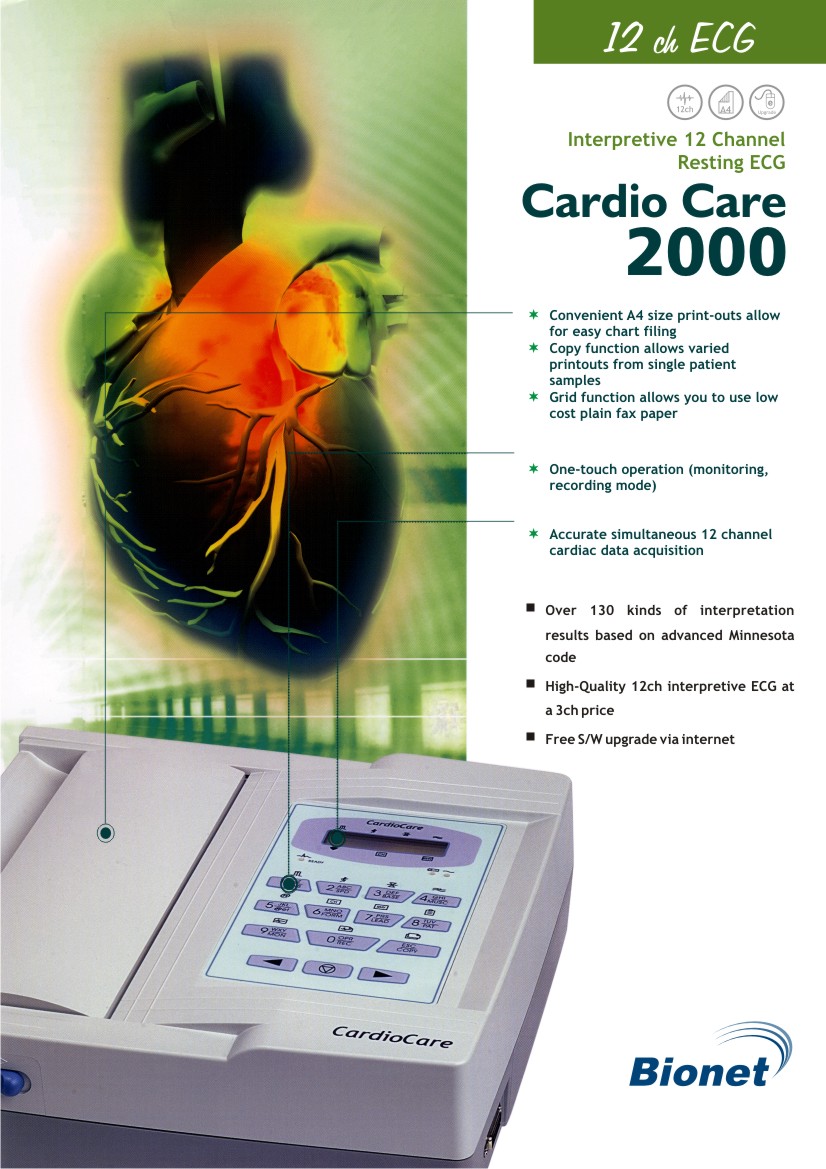 ECG 12 Channel Bionet Cardio Care 2000